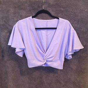 🔸 2 / $25 - Light Purple Crop Top - M
